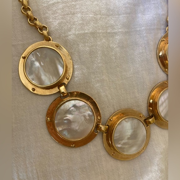 Kate Spade NY All Aboard Mother of Pearl Gold Plated Necklace Cruise Vacation - Picture 4 of 15